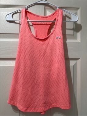 Under Armour Neon Coral Racerback Performance Tank Top